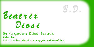 beatrix diosi business card